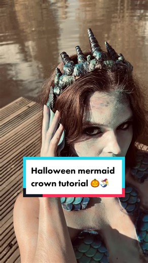 DIY Dark Siren Mermaid Crown Tutorial for Halloween