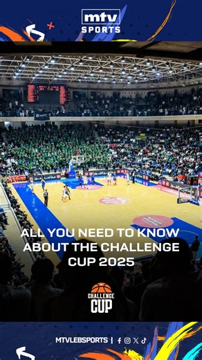 All you need to know about the Challenge Cup 2025 🏀 and more surprises in the Decathlon Lebanese Basketball Championship 💥 🎟️ https://www.ticketingboxoffice.com/challenge-cup-2025-tickets/group/1059/en #mtvbasket #mtvsports #challengecup | MTV Sports
