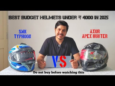 Best Budget Helmets under ₹4000 | Axor Apex Hunter vs SMK Typhoon | Review & Comparison | MotoQuest