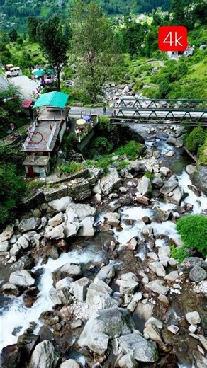 Brithi Waterfalls looks completely different from the sky #dronefootage #explore #shorts