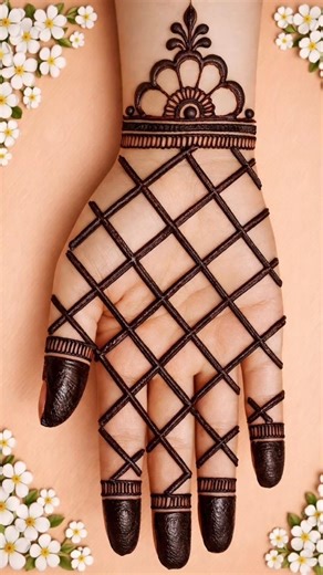 Easy Stylish Mehndi Design ✨ | Simple Front Hand Mehndi #shorts