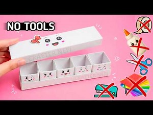 Aesthetic DIY Kawaii Organizer Box 🎀 No Glue No Tape | Origami Craft Idea