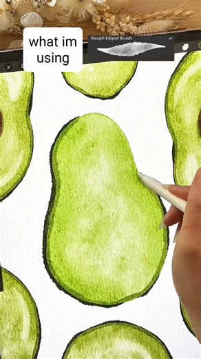 how to draw a simple and easy avocado on procreate