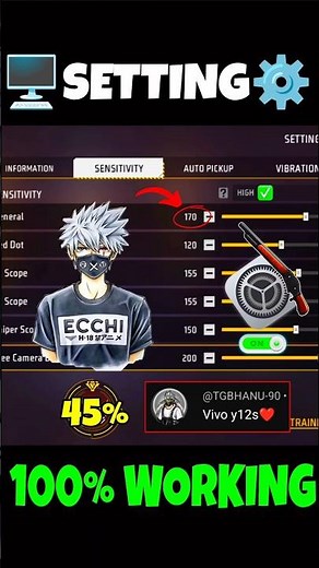 Free Fire Headshot setting 2026 ⚡ Best Sensitivity Settings ⚙️| Sensitivity + Hud Settings Free Fire