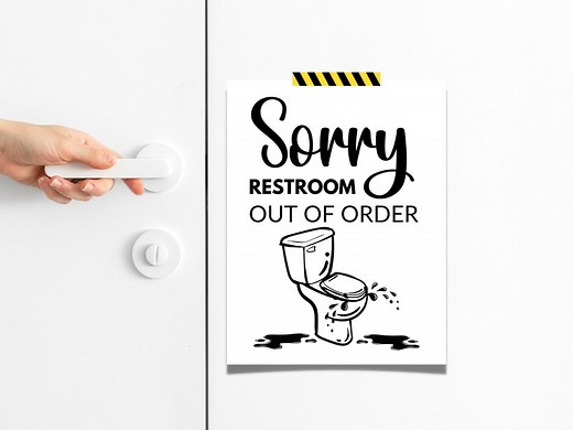 Out of Order Restroom Sign Printable (PDF/PNG) - Etsy Australia