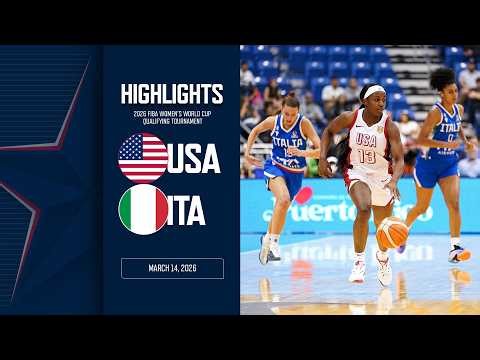 HIGHLIGHTS: USA vs Italy | 2026 FIBA Women's World Cup Qualifying Tournament | March 14, 2026