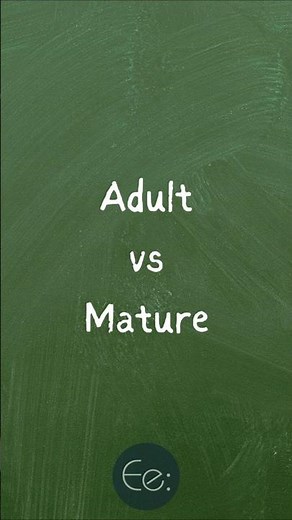 Adult vs Mature 🤔 What’s the Difference? #english #words #difference #explained #meaning #esl #tips