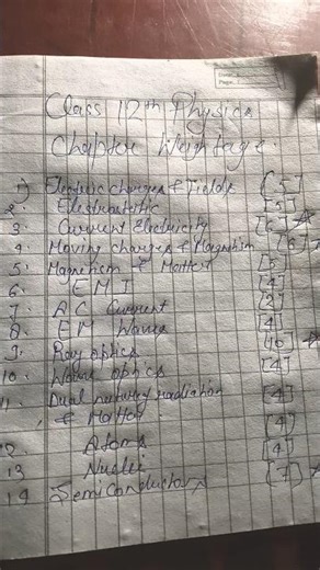 class 12 physics chapter weightage #pw #physicswallah #class12