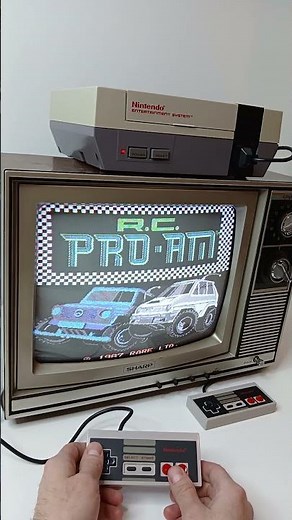 NES RC Pro Am Part1 - Sharp Linytron - ASMR #retrogaming #nes #nintendo #asmr #crt #gaming #gameplay