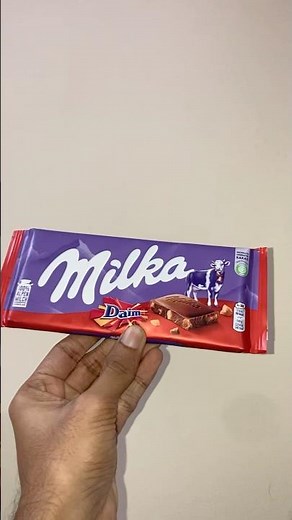 Opening Milka Daim Chocolate Bar Flavor #asmr #satisfying #video #viral #shorts #trending #crunchy