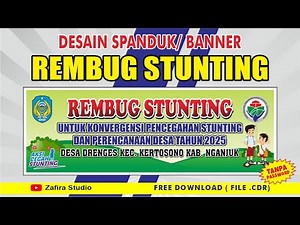 DESAIN SPANDUK REMBUG STUNTING TERBARU TAHUN 2024 (FREE CDR)