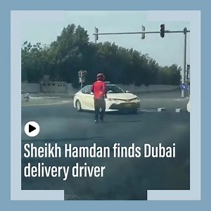 Sheikh Hamdan bin Mohammed, Crown Prince of Dubai, finds delivery driver who removed hazard from busy road. news.ae/3Q3KX5G | The National