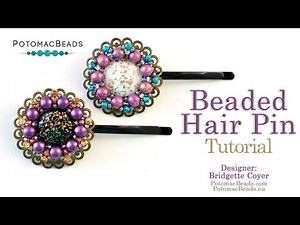 Beaded Hair Pin - DIY Jewelry Making Tutorial by PotomacBeads