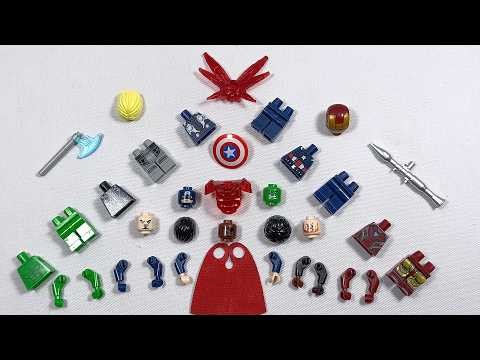 LEGO AVENGERS REVIEW I LEGO IRONMAN, THOR, HULK, CAPTAIN AMERICA, AND NICK FURY I CUSTOM MINIFIGURES