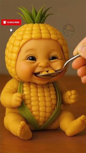 “Corn Cartoon Eating Fun 🌽😂 | Funny Bangla Mix Video!”