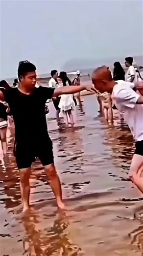 Beach Handstand Fun with Friends