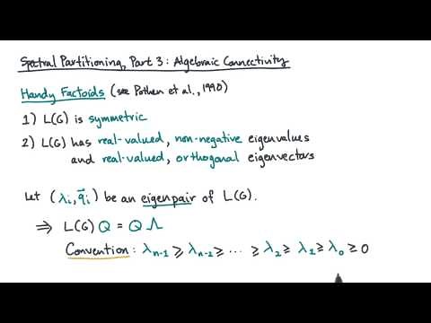 Spectral Partitioning Part 3 Algebraic Connectivity