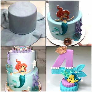 Learn how to decorate a Little Mermaid cake! | MetDaan Cakes