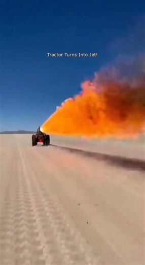 Unreal Jet Engine Tractor Blasts Across the Desert!