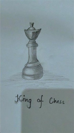 How to draw a king of chess. 3D drawing ideas💡. #shorts #3d