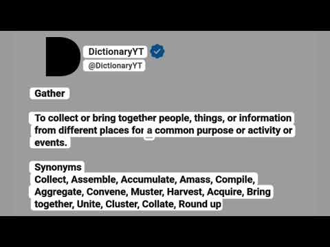 Gather Synonyms | Thesaurus | Similar Words