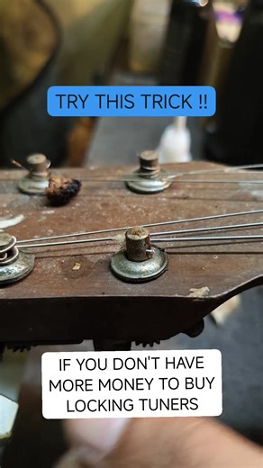just $0 locking string 😱 #guitar #guitarist #luthier #reels #fypシ | Azzam Fathul Kahfi