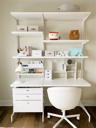 11K views · 56 reactions | Inspire creativity and ignite curiosity with a custom Elfa desk from #ContainerStoreCustomSpaces!  Elfa is perfect for any space, any size, and any budget. Get started on your free design consultation today: https://container.store/3JuMrVE Video by: @hipfoodiemom1 | The Container Store | Facebook