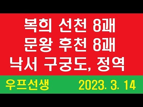 복희 선천8괘, 문왕 후천8괘, 낙서9궁도, 정역 ㅡ 우프 선생, 2023. 3. 14