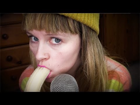 ASMR- Soft Banana- Mouth Sounds & Lip Licking
