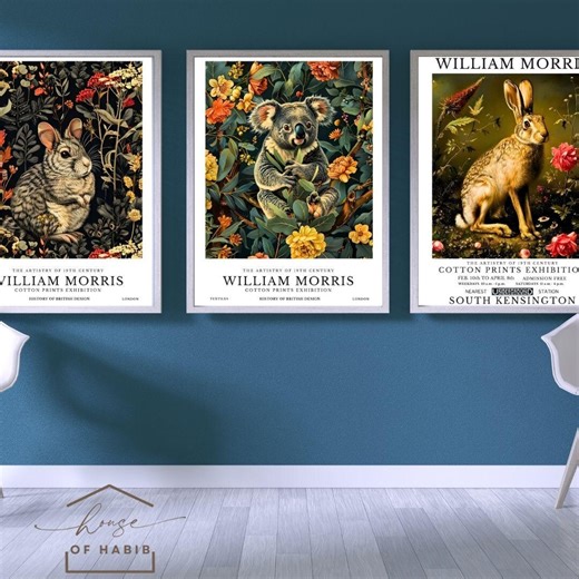 William Morris Animal Prints, Vintage Botanical Gallery Wall Art (digital Download) - Etsy