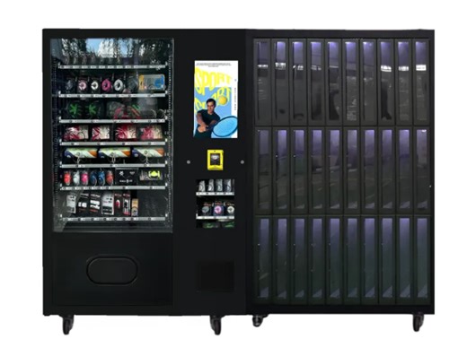 2 in 1 Smart Locker Rackets Vending Machine with Card Reader Suitable for Gyms and Sport Court video