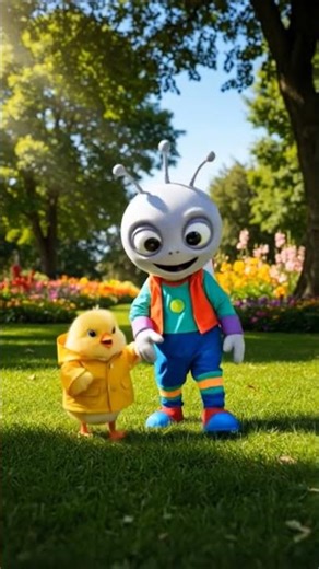 #yellow chick and alien get friends