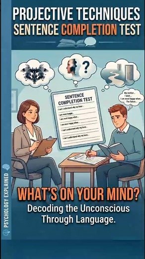 SENTENCE COMPLETION TEST / PROJECTIVE TECHNIQUES / PSYCHOLOGY