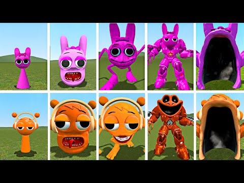 ALL EVOLUTION and CURSED SPRUNKI OERN vs SPRUNKI PINKI TRANSFORMATION BATTLE IN GARRY'S MOD