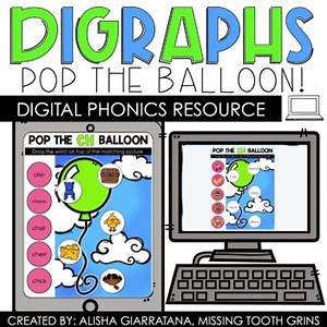 Digraphs Digital Game For Google Classroom & Seesaw