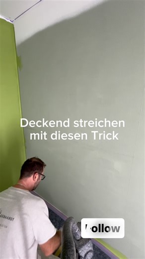 5K views · 213 reactions | „Beim Streichen rolle ich die Wand zuerst längs nach unten und anschließend quer zur vorherigen Laufrichtung. So verteilt sich die Farbe gleichmäßig, trocknet streifenfrei und sorgt für eine perfekte, deckende Oberfläche.#MalerTipps #StreichenWieDieProfis #FragDenMaler #DoItYourself #Renovieren #Handwerk #streichen #wandgestaltung #Malerarbeiten #wohnideen #Heimwerken #renovierung #handwerkstipps #malermeister #wandfarbe | Malergeschäft Gebhardt | Facebook
