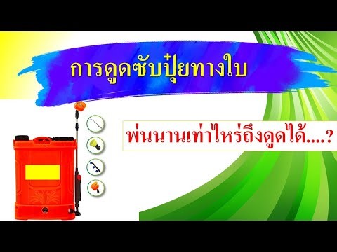 การดูดซับปุ๋ยทางใบพืช...ธาตุแต่ละตัวใช้เวลานานเท่าไหร่..?