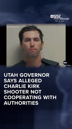 New details are coming in on the fatal shooting of 31-year-old conservative activist Charlie Kirk, the Governor of Utah says the alleged shooter, Tyler Robinson, is not cooperating with the investigation. Matt Gutman has more.