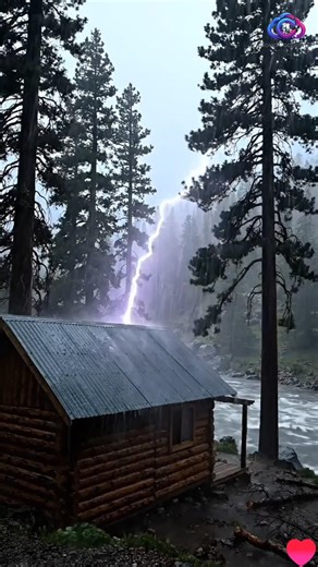 Stormy Cabin Rain 🌧️ Tin Roof & River Sounds for Instant Calm