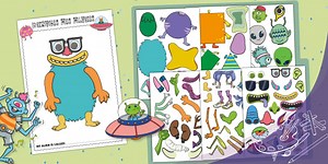Design an Alien Collage Activity Poster