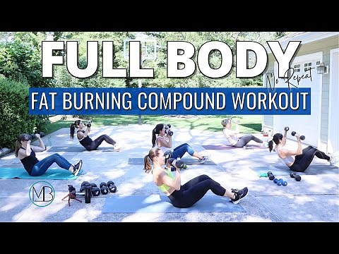 40 MIN Full Body Fat Burn Workout | At Home Compound Dumbbell | No Repeat + 5 MIN AB BURNER