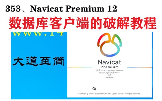 653、Navicat Premium 12数据库客户端的正版化过程