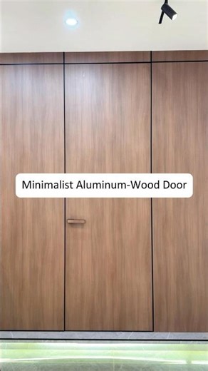 Alu wood door. #doors #homedecor #wall #door #aluminum #wood #fyp #home #interior #doorsandwindows