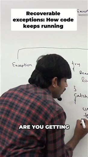 Durga Jobs on Instagram: "Exceptions happen. Can you handle them? If so, your program continues normally. That's recoverable code. #ExceptionHandling #RecoverableCode #ProgrammingTips #CodeLikeAPro #SoftwareDevelopment #CodingLife"
