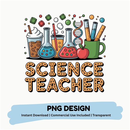 Science Teacher PNG | Chemistry Lab Design | STEM Classroom Shirt Print | Teacher Gift Sublimation Download - Etsy