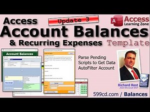 Microsoft Access Account Balances Template - Release Update 3
