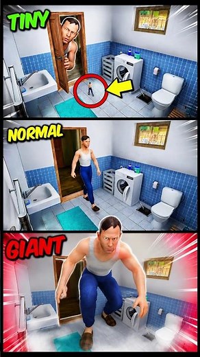 I Found GIANT DAD in the Bathroom 😱 #SchoolboyRunaway #GamingShorts #Shorts #GiantDad #FunnyGaming