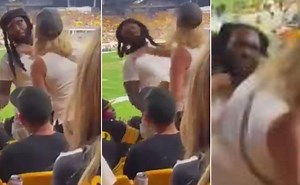 Man punches woman after she slaps him at Steelers game