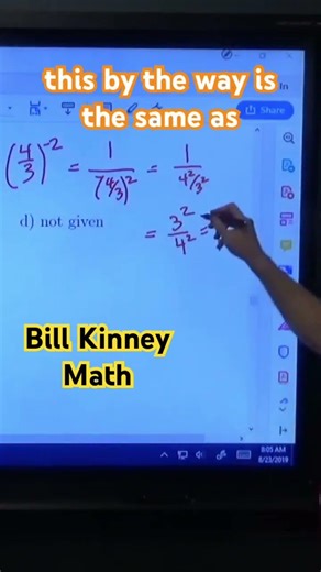 EVALUATE (4/3)^-2 (The Answer Can Be Found in TWO Ways!!)