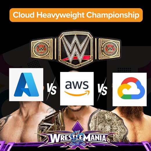 DevOps Career Hub | 🏆 The Cloud Championship is ON. AWS strikes like an RKO. Azure dominates with raw enterprise power. GCP shocks the arena with technical... | Instagram